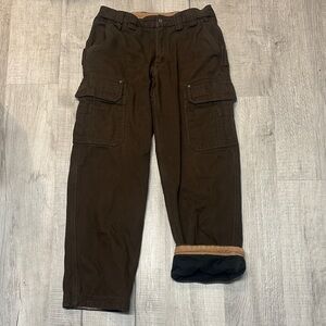 Duluth Trading Mens Fleece Lined Cargo Pants - 32 x 32